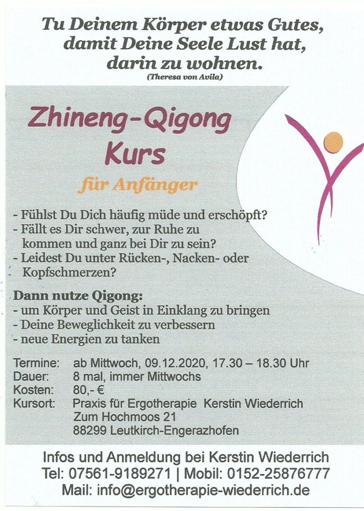 Flyer Anmeldung Zhineng Qigong Kurs neu